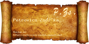 Petrovics Zsóka névjegykártya